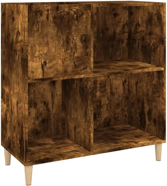 vidaXL Plattenschrank Räuchereiche in Braun aus Holzwerkstoff und Eukalyptus, B/T/H: 84,5 x 38 x 89 cm - Bild 1