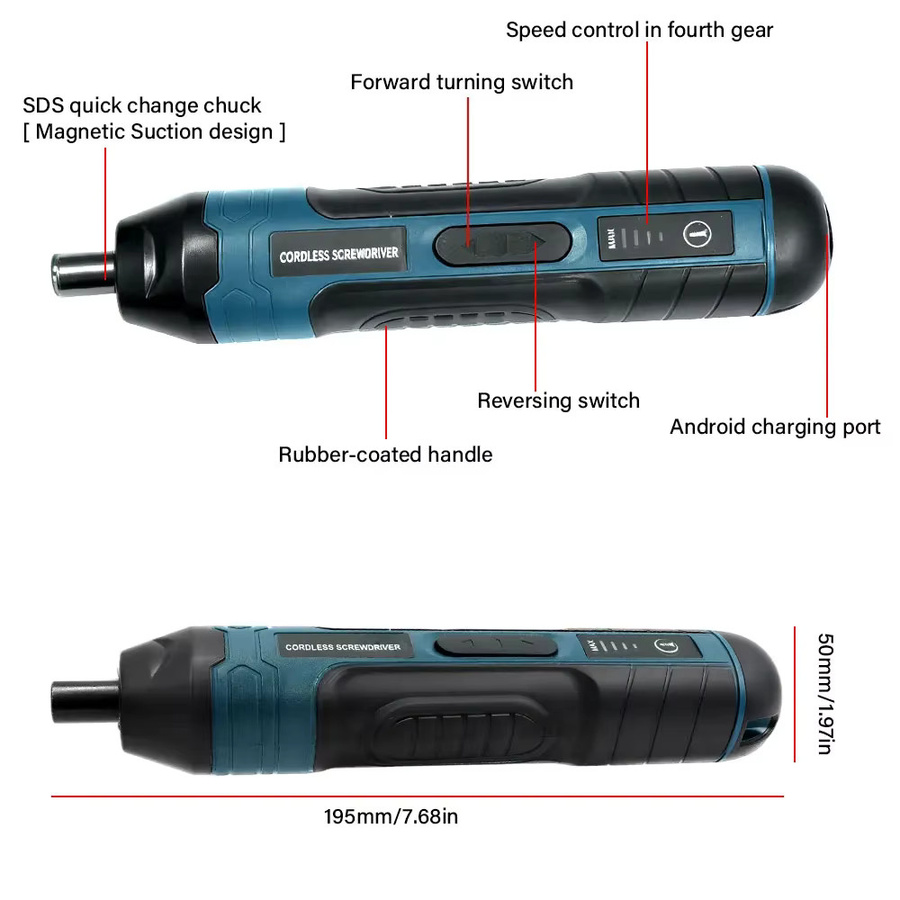 TTAKA7 Akku-Elektroschrauber-Set mit 3,6 V Lithium-Batterie für Haushaltsreparaturen und Bastelprojekte - Bild 4