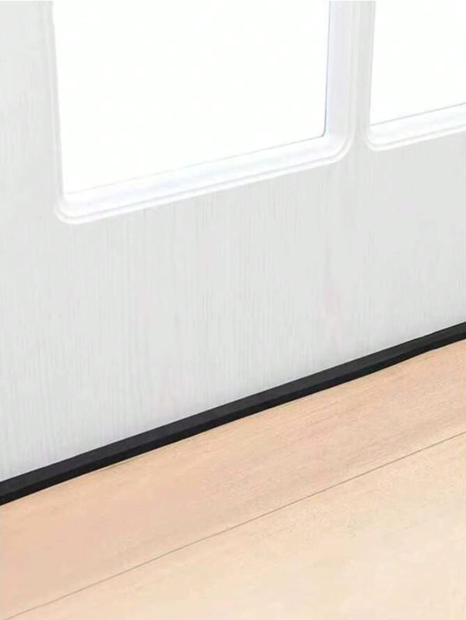 Selbstklebendes Dichtungsband für Tür- und Fensterrahmen, Profil D, Schwarz, 2 m Länge - Bild 3