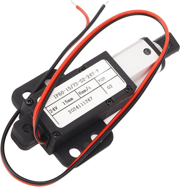 Mini Elektrischer Linearaktuator Fishine Silber, 15mm Hub, 70N Schub, 8mm/s Geschwindigkeit, 24V - Bild 1
