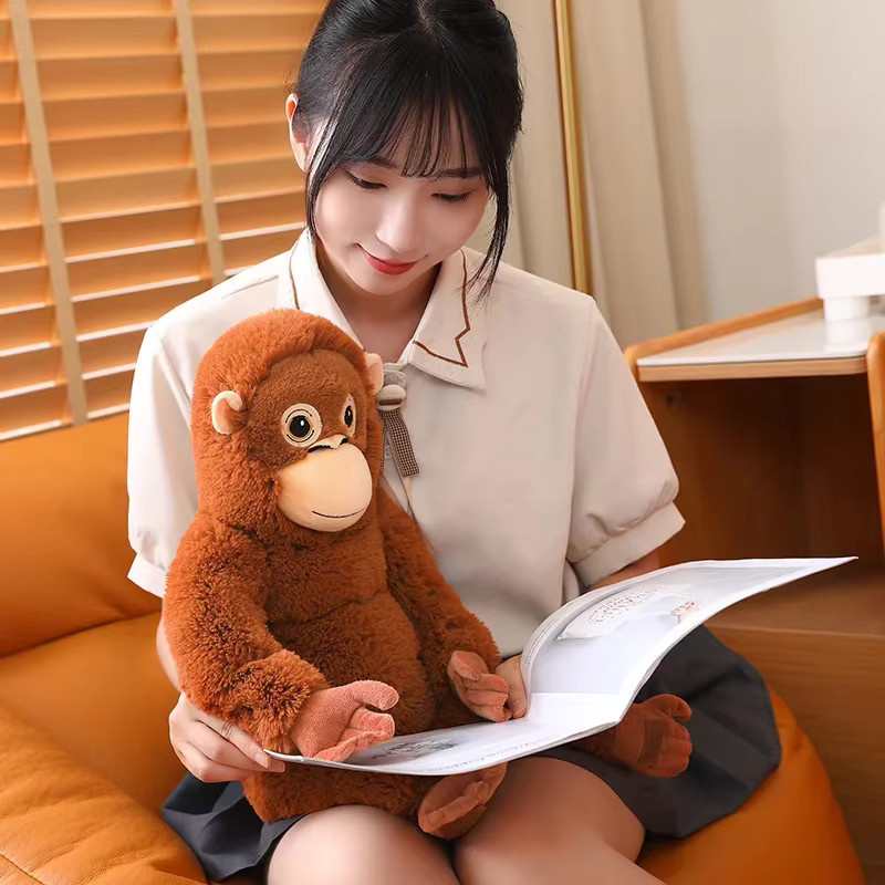 Bandai Gorilla Plüschtier, Schimpanse Affe, Braun, Plüsch / Textil - Bild 5