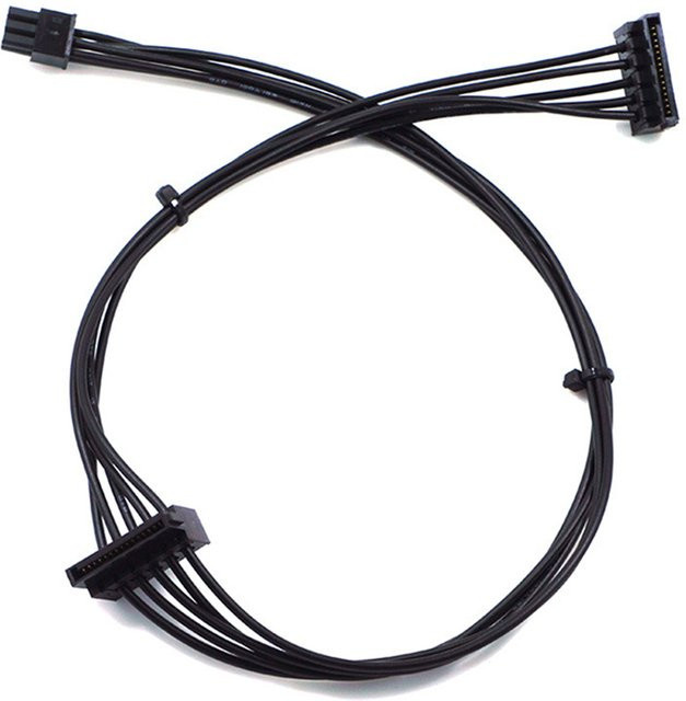 Lenovo 4-Pin zu SATA SSD Stromkabel in Schwarz, Länge: 35 cm, 45 cm oder 65 cm - Bild 1