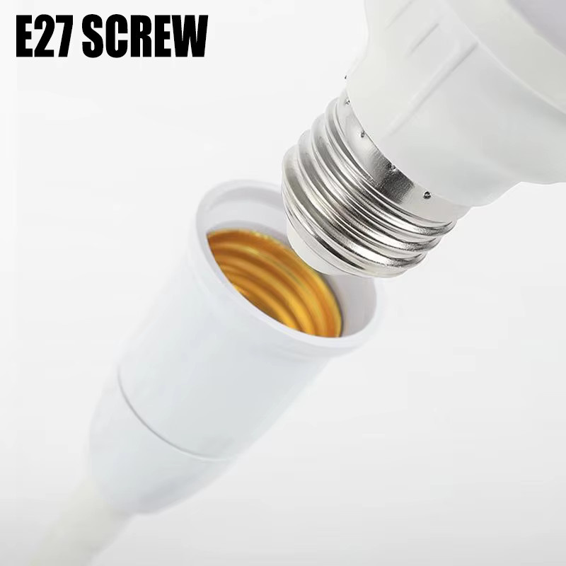 Szaoju Flexibler E27 Lampenfassung Extender mit rotierender Basis in Weiß - Bild 5