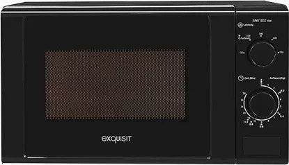 Exquisit MW 802 Solo Mikrowelle in Schwarz mit 700 Watt und Timer - Bild 1