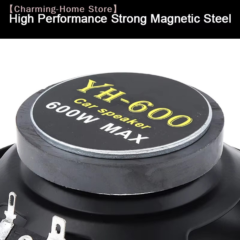 SHIDWJ YH-600 Koaxial-Autolautsprecher 6 Zoll mit 600W in Schwarz - Bild 3