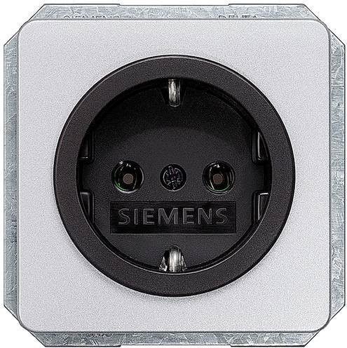 Siemens DELTA profil Abdeckplatte silber mit schwarzem Näpfchen 65 x 65 mm 5UH1063 - Bild 1