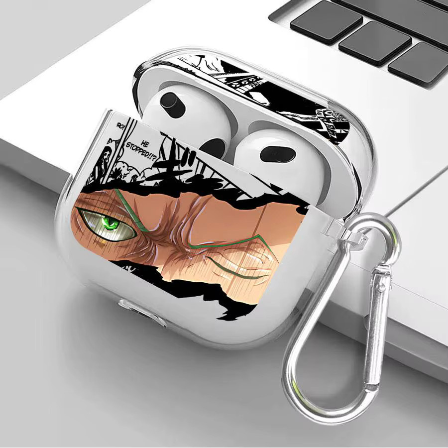 Transparente Schutzhülle im Anime One Piece Design für Apple AirPods Pro, AirPods 3, AirPods 2, AirPods 1 und AirPods 4 - Bild 4