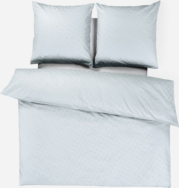 Joop Bettwäsche Mako-Satin aus Baumwolle mit floralem Naturmuster in Blau-Grau - Bild 1