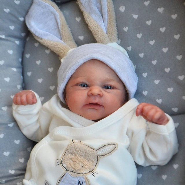 NPK Elijah Neugeborenes Baby, fertige Puppe, 19 Zoll - Bild 1