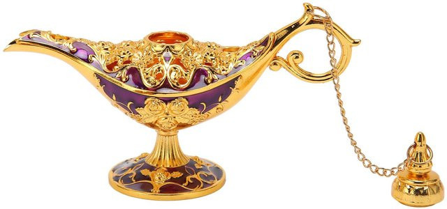 Neoglint Arabische Laterne aus Zinklegierung in Gold und Beige für dein Zuhause - Bild 1