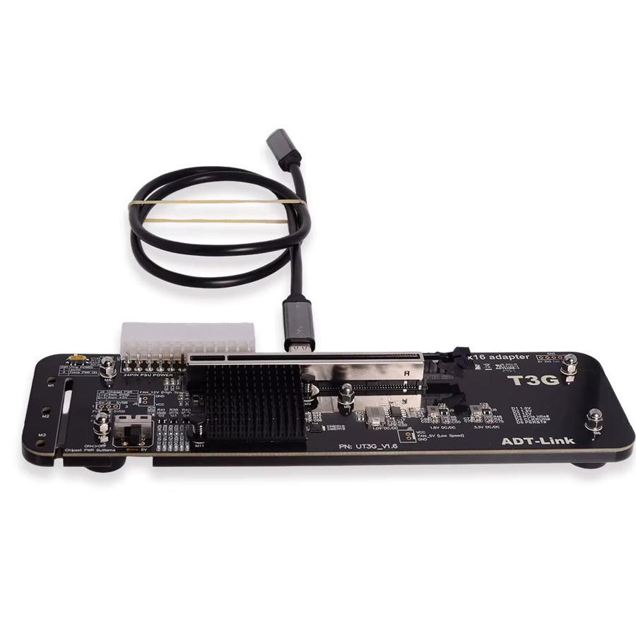 ADT-Link UT3G UT4G Externe Grafikkarten-Dockingstation für Thunderbolt 3/4 und USB4 zu PCIe 4.0 X16 eGPU-Adapter in Schwarz - Bild 3