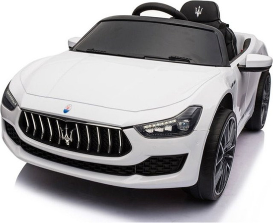 TPFLiving Maserati Ghibli Elektro-Kinderauto weiß mit Sicherheitsgurt