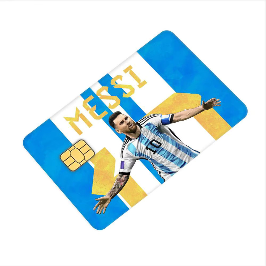Wasserdichter Kreditkarten-Aufkleber mit Lionel Messi Design in Multicolour - Bild 3