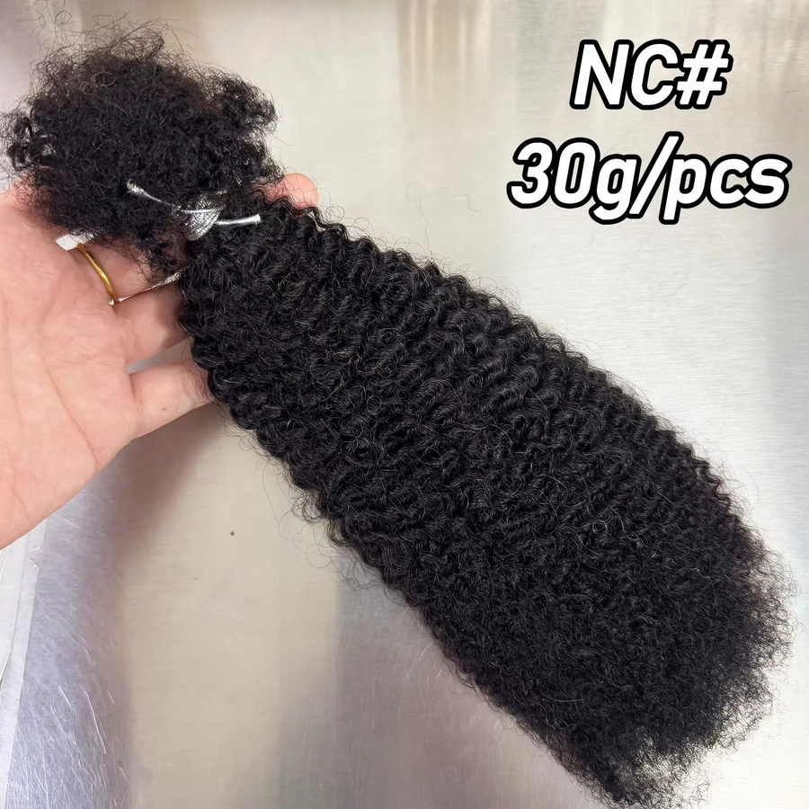 Magic Wave Afro Kinky Echthaar, 16 Zoll, 30g, Unisex - Bild 3