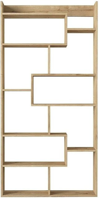 Vente-unique Regal Palerino in Naturfarben Hell, modern und matt, B/T/H: 90 x 22 x 182 cm - Bild 1