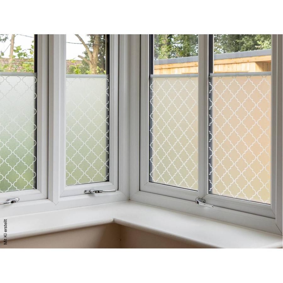 d-c-fix Fensterfolie Onadi Weiß Transparent mit geometrischem Design B: 67,5 cm, L: 200 cm - Bild 2