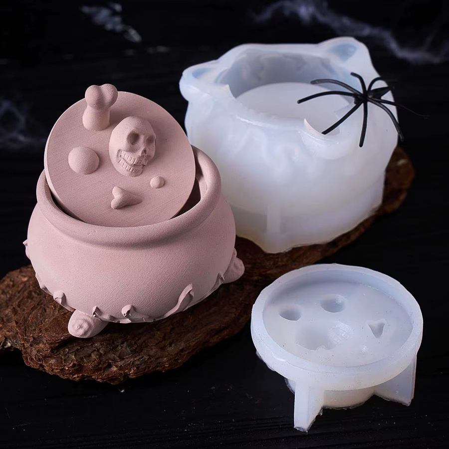 UDOCOOL Silikonform für Halloween Schädel Kerzen und DIY Handwerk aus Harz oder Gips - Bild 5