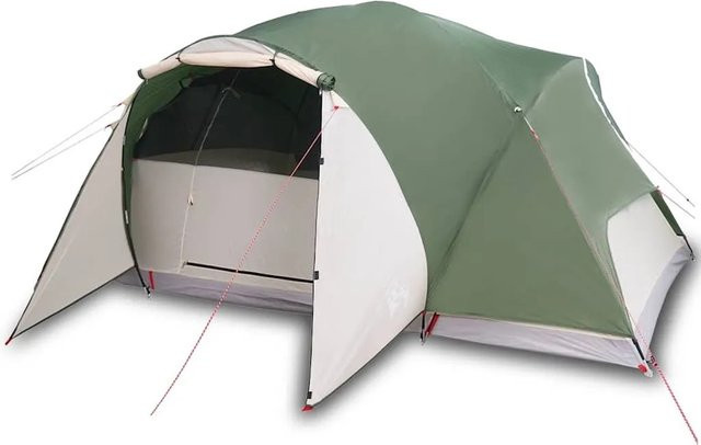 Furnicato Familienzelt Crossvent Campingzelt Grün H x B x T: 195 x 360 x 430 cm - Bild 1