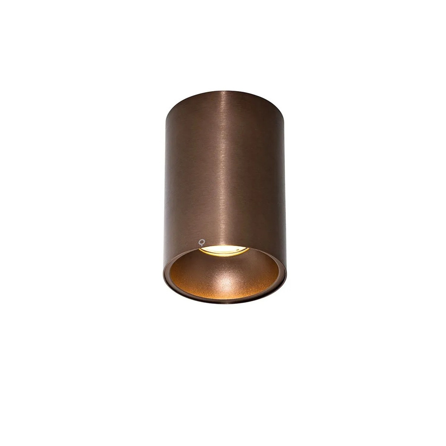 QAZQA Moderner Aufbaustrahler aus Aluminium in Bronzebraun mit GU10 Fassung und Reflektor, dimmbar - Bild 2