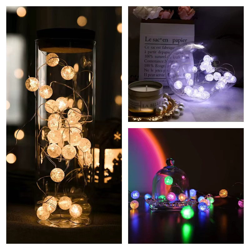 Batteriebetriebene LED Lichterkette in Weiß für Weihnachten, Geburtstag, Party und Hochzeit, 1,5 m Länge - Bild 5