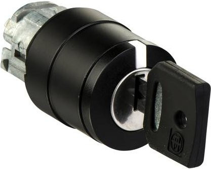 Schneider Electric ZB4BG057 Schlüsselschalter-Frontelement aus Metall in Schwarz - Bild 1