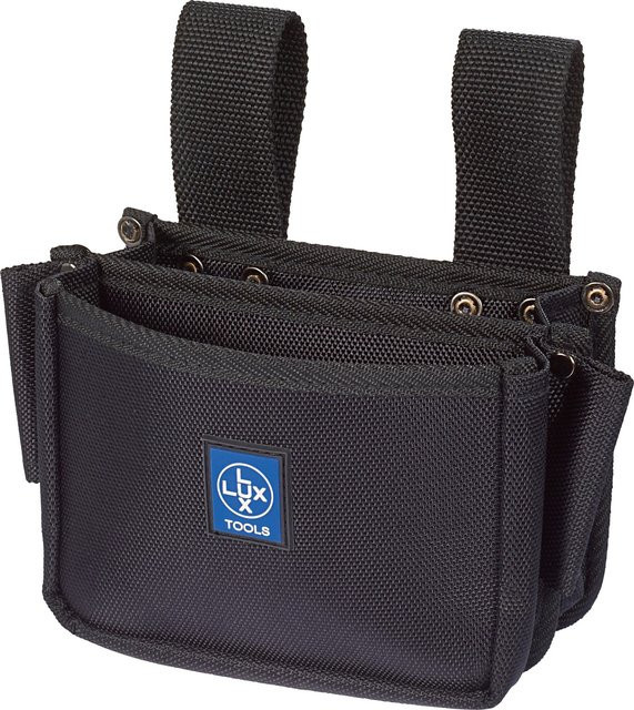 LUX-TOOLS Nageltasche aus Nylon mit 2 Fächern in Schwarz, B/H: 16,0 x 8,0 cm - Bild 1