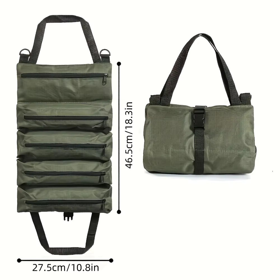 Multifunktionale Elektrikertasche in Grün mit großer Kapazität und mehrschichtiger Werkzeugaufbewahrung B/T/H: 46,5 x 27,5 x 5,0 cm - Bild 2