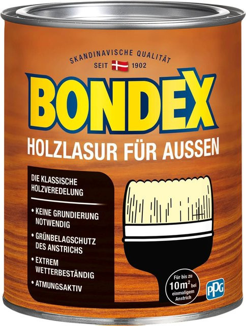 Bondex Holzlasur für Außen Nussbaum seidenglänzend 750 ml - Bild 1