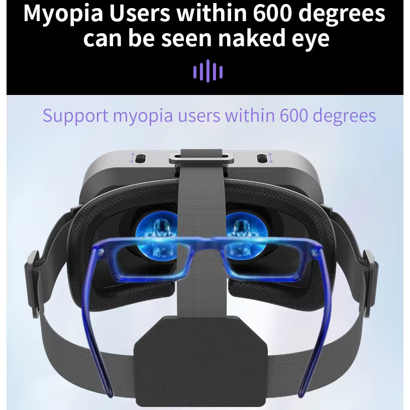 AyeBeau 3D VR Brille Virtual Reality Headset für Smartphones in Schwarz - Bild 4