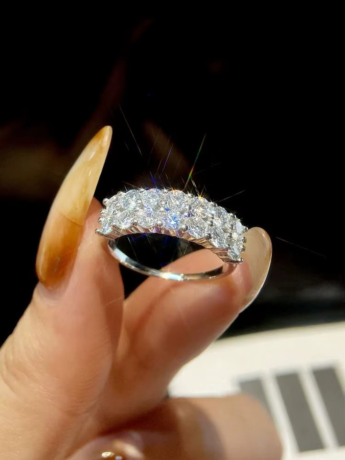 Stylever Moissanit-Diamantring, 925 Silber, 1,4 Karat, Damen - Bild 4