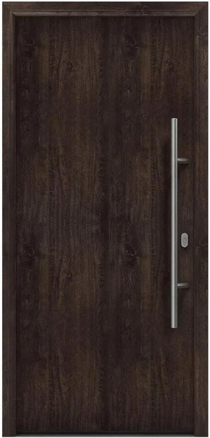 EcoStar Haustür Isopro IP 010 Eiche Dunkel B: 110 cm, H: 210 cm DIN Rechts - Bild 1