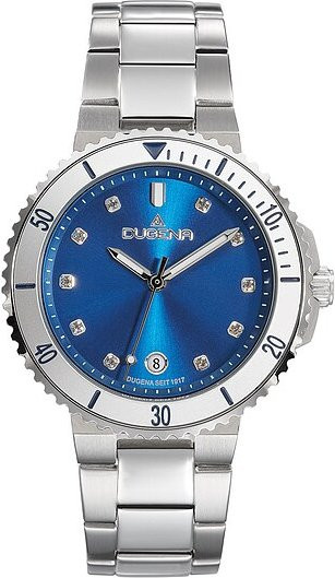 Dugena Armbanduhr Lady Diver, Quarz, Edelstahl, Blau, 36 mm, Damen - Bild 1