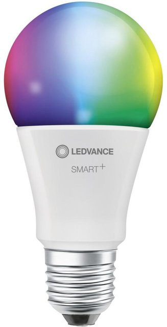 Ledvance Smart+ WiFi LED-Glühbirne E27, 9W RGBW, dimmbar, matt, weiß und mehrfarbig - Bild 1