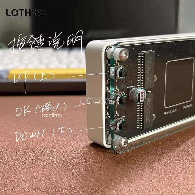 LOTHYE Multimode-LED-Audio-Musikspektrum Anzeige mit Sprachaktivierung und Type-C Anschluss in Weiß-Grün - Bild 3
