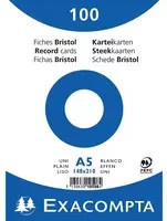 Exacompta Karteikarten DIN A5 blanko weiß aus Papier - Bild 1