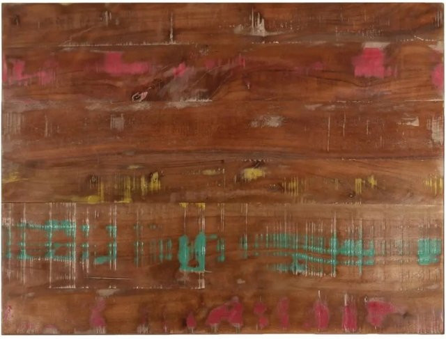 vidaXL Tischplatte aus Massivholz in Rechteckig, Farbe Braun, B/T/H: 80 x 60 x 3,8 cm - Bild 1