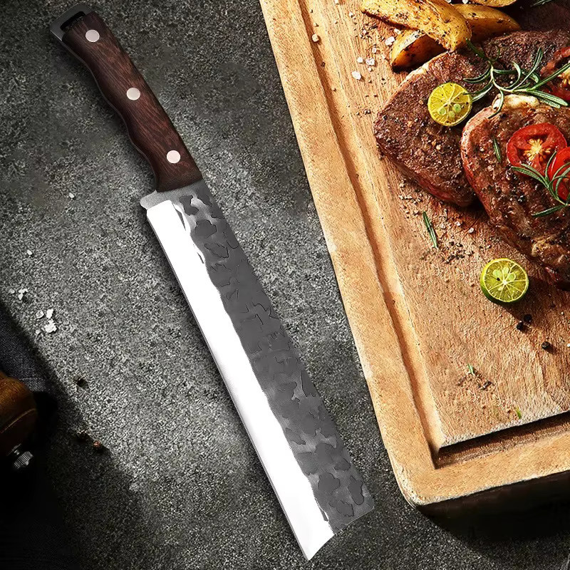GuanQi Big Bone Metzger Hackmesser aus Edelstahl mit Holzgriff in Silber - Bild 2