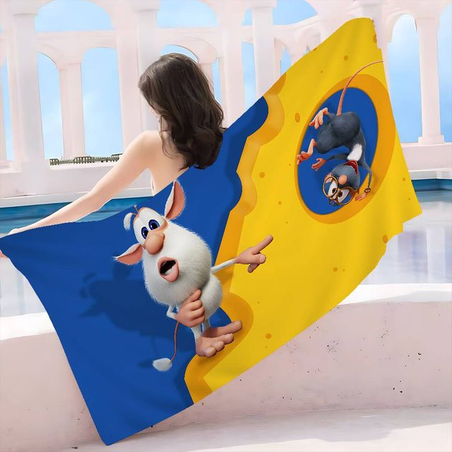 B-Booba Strandtuch für Mädchen aus Mikrofaser und Baumwolle, bunt, B/H: 30 x 60 cm - Bild 1