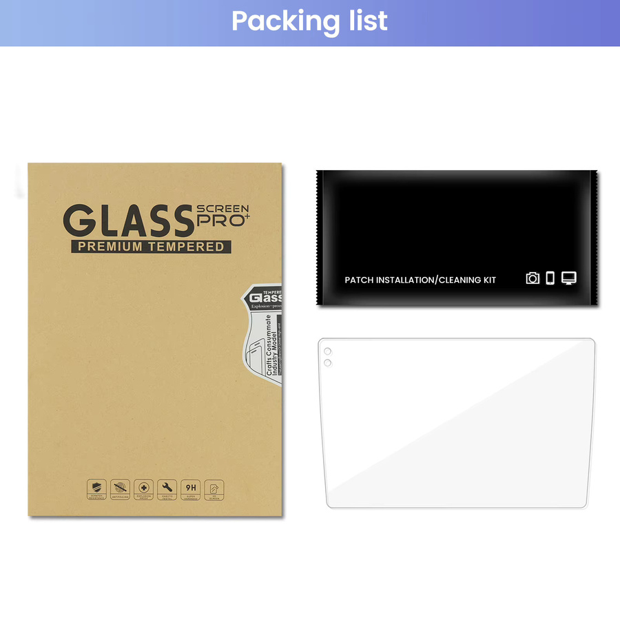 TomoStrong Schutzfolie aus gehärtetem Glas für 9 bis 10 Zoll Autoradio mit GPS und Touchscreen, transparent - Bild 6