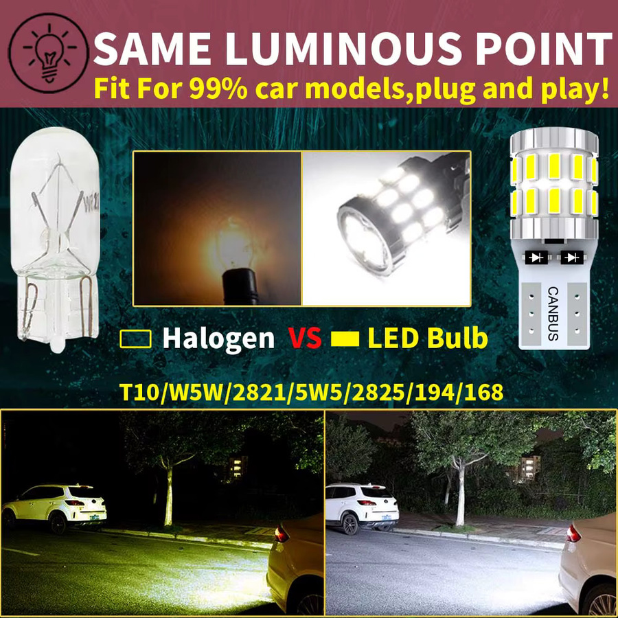 Neallor T10 W5W LED Innenraumbeleuchtung Set aus 2 Stück in Weiß für Auto Leselampe und Dome Licht - Bild 5