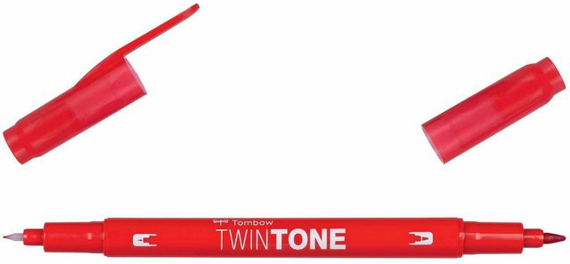 Tombow TwinTone Fasermaler in Rot mit feiner Spitze - Bild 1
