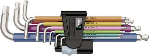 Wera Hex-Plus Multicolour Winkelschlüsselsatz aus Edelstahl, 9-teilig - Bild 1