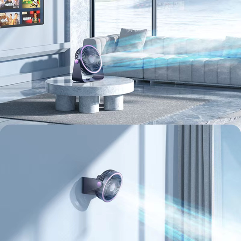 Xiaomi USB-Aufladbarer Tragbarer Tischventilator für Büro und Zuhause in Grau oder Lila - Bild 5