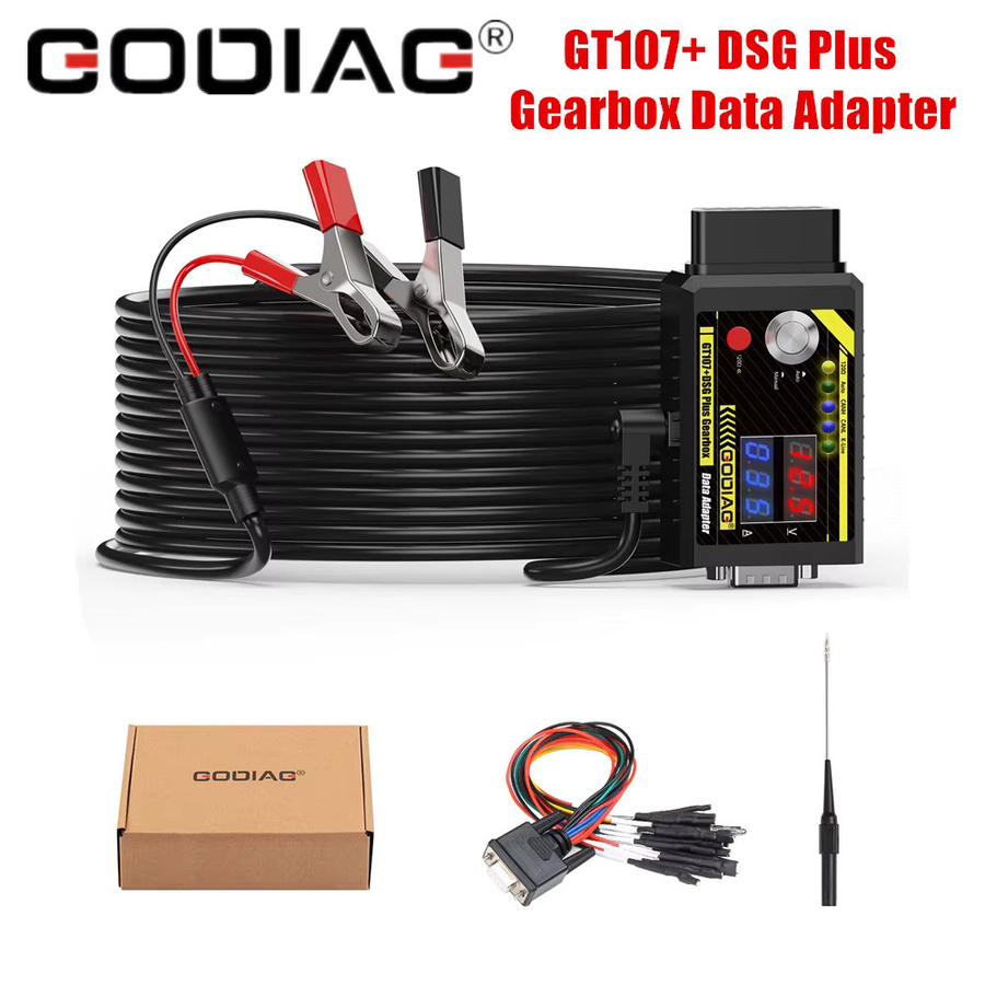 GODIAG GT107+ DSG Plus Getriebe-Datenadapter mit Spannungs- und Stromanzeige in Schwarz für DQ250 DQ200 VL381 VL300 DQ500 DL501 Benz BMW - Bild 2