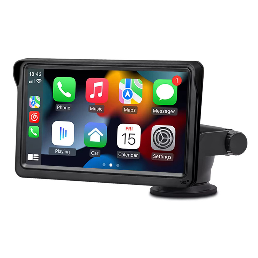 HIPPBQCC 7-Zoll Carplay MP5-Player mit Bluetooth und Touchscreen, tragbares Android Auto Autoradio für Apple und Android, Schwarz - Bild 7