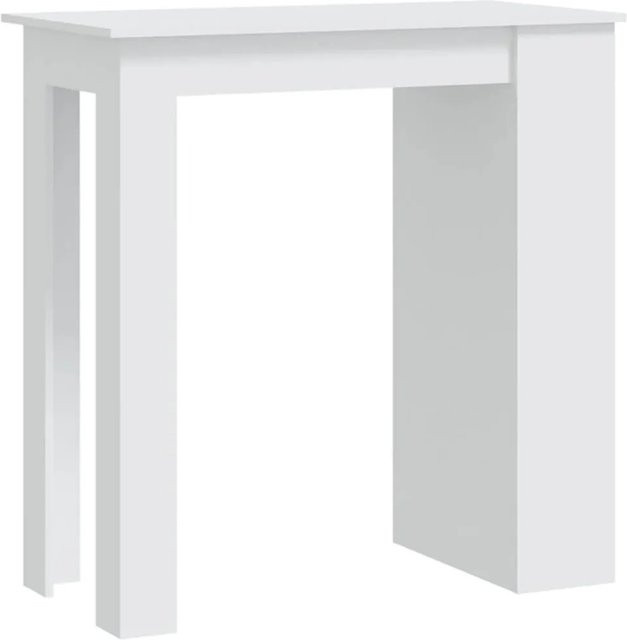 vidaXL Bartisch mit Ablageflächen in Weiß, B/T/H: 102 x 50 x 103,5 cm - Bild 1
