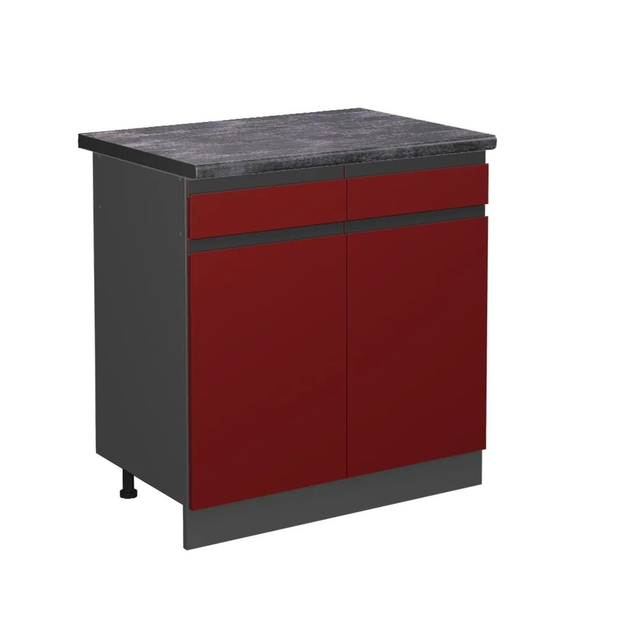 Vicco R-Line Küchenunterschrank mit Schubladen in Rot und Anthrazit, B/T/H: 80 x 60 x 81,6 cm - Bild 2
