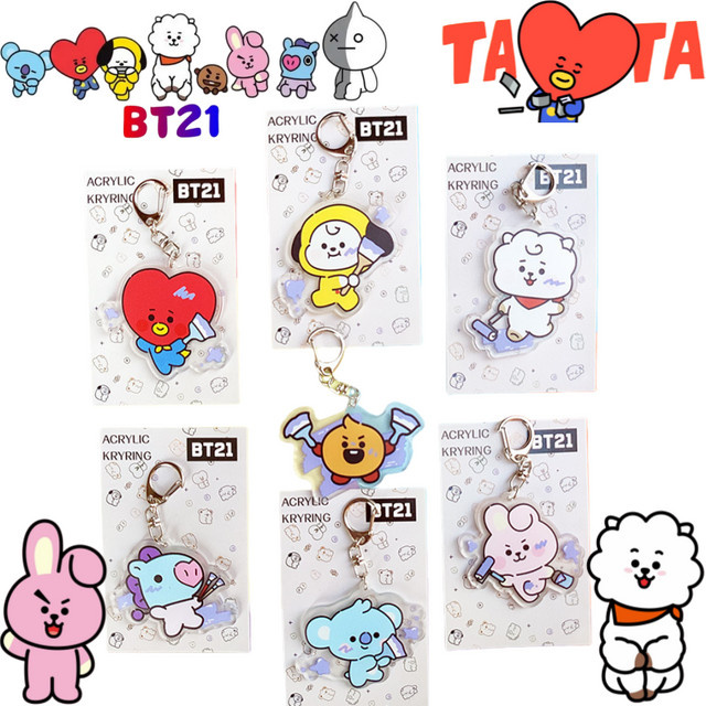 LINE FRIENDS BT21 Schlüsselanhänger, Koya RJ Shooky Cooky Tata Chimmy Mang - Bild 1
