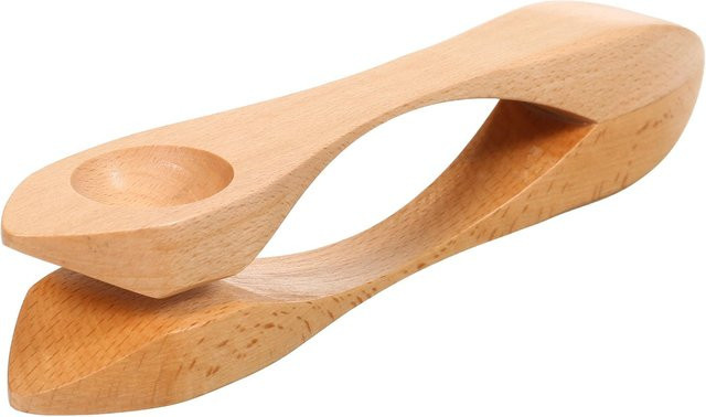 Musysh Musiklöffel aus Holz, Folk-Schlaginstrument, beige - Bild 1
