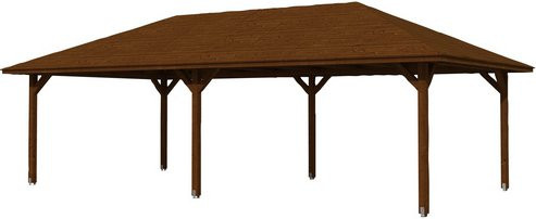 Skan Holz Pavillon Orleans 3 aus Nussbaum in Braun mit Zeltdach, B/T/H: 504 x 916 x 344 cm - Bild 2